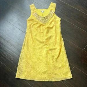 🌸3/$30🌸cato | Vintage style yellow lace dress